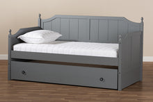 Load image into Gallery viewer, Baxton Studio Millie Cottage Farmhouse Grey Finished Wood Twin Size Daybed with Trundle