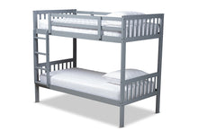 Load image into Gallery viewer, Baxton Studio Jude Modern and Contemporary Grey Finished Wood Twin Size Bunk Bed
