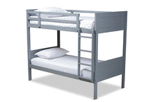 Load image into Gallery viewer, Baxton Studio Elsie Modern and Contemporary Grey Finished Wood Twin Size Bunk Bed