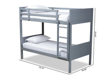 Load image into Gallery viewer, Baxton Studio Elsie Modern and Contemporary Grey Finished Wood Twin Size Bunk Bed