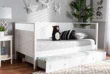 Load image into Gallery viewer, Baxton Studio Cintia Cottage Farmhouse White Finished Wood Twin Size Daybed with Trundle