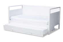 Load image into Gallery viewer, Baxton Studio Cintia Cottage Farmhouse White Finished Wood Twin Size Daybed with Trundle
