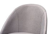 Load image into Gallery viewer, Baxton Studio Carra Mid-Century Modern Grey Fabric Upholstered Walnut-Finished Wood Swivel Counter Stool Set of 2