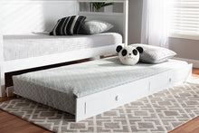 Load image into Gallery viewer, Baxton Studio Cintia Cottage Farmhouse White Finished Wood Twin Size Trundle