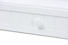 Load image into Gallery viewer, Baxton Studio Neves Cottage Farmhouse White Finished Wood Twin Size Trundle