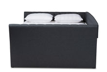 Load image into Gallery viewer, Baxton Studio Delora Modern and Contemporary Dark Grey Fabric Upholstered Queen Size Daybed