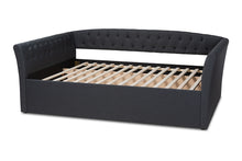 Load image into Gallery viewer, Baxton Studio Delora Modern and Contemporary Dark Grey Fabric Upholstered Queen Size Daybed