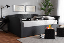 Load image into Gallery viewer, Baxton Studio Delora Modern and Contemporary Dark Grey Fabric Upholstered Queen Size Daybed
