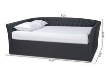 Load image into Gallery viewer, Baxton Studio Delora Modern and Contemporary Dark Grey Fabric Upholstered Queen Size Daybed