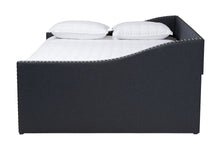 Load image into Gallery viewer, Baxton Studio Haylie Modern and Contemporary Dark Grey Fabric Upholstered Queen Size Daybed