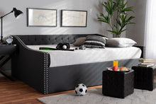 Load image into Gallery viewer, Baxton Studio Haylie Modern and Contemporary Dark Grey Fabric Upholstered Queen Size Daybed