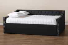 Load image into Gallery viewer, Baxton Studio Haylie Modern and Contemporary Dark Grey Fabric Upholstered Queen Size Daybed