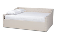 Load image into Gallery viewer, Baxton Studio Haylie Modern and Contemporary Beige Fabric Upholstered Queen Size Daybed