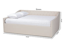 Load image into Gallery viewer, Baxton Studio Haylie Modern and Contemporary Beige Fabric Upholstered Queen Size Daybed