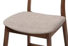 Load image into Gallery viewer, Baxton Studio Larine Modern and Contemporary Light Grey Fabric Upholstered Walnut Finished 2-Piece Wood Counter Stool Set