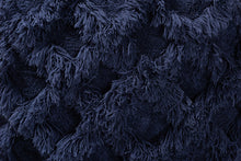 Load image into Gallery viewer, Baxton Studio Asuka Moroccan Inspired Navy Handwoven Cotton Fringe Pouf Ottoman