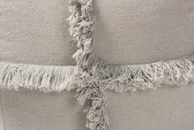 Load image into Gallery viewer, Baxton Studio Alfro Moroccan Inspired Grey Handwoven Cotton Fringe Pouf Ottoman