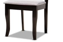 Load image into Gallery viewer, Baxton Studio Adina Modern and Contemporary Grey Fabric Upholstered and Dark Brown Finished Wood 5-Piece Dining Set