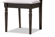 Load image into Gallery viewer, Baxton Studio Alma Modern and Contemporary Grey Fabric Upholstered and Dark Brown Finished Wood 5-Piece Dining Set