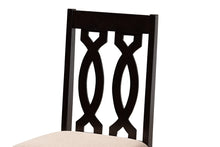 Load image into Gallery viewer, Baxton Studio Callie Modern and Contemporary Sand Fabric Upholstered and Dark Brown Finished Wood 5-Piece Dining Set