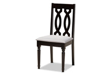 Load image into Gallery viewer, Baxton Studio Callie Modern and Contemporary Grey Fabric Upholstered and Dark Brown Finished Wood 5-Piece Dining Set