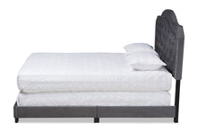 Load image into Gallery viewer, Baxton Studio Samantha Modern and Contemporary Grey Velvet Fabric Upholstered Queen Size Button Tufted Bed