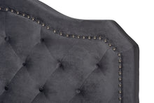 Load image into Gallery viewer, Baxton Studio Samantha Modern and Contemporary Grey Velvet Fabric Upholstered Queen Size Button Tufted Bed