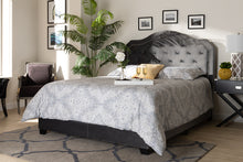 Load image into Gallery viewer, Baxton Studio Samantha Modern and Contemporary Grey Velvet Fabric Upholstered Queen Size Button Tufted Bed