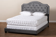 Load image into Gallery viewer, Baxton Studio Samantha Modern and Contemporary Grey Velvet Fabric Upholstered Queen Size Button Tufted Bed