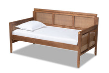 Load image into Gallery viewer, Baxton Studio Toveli Vintage French Inspired Ash Wanut Finished Wood and Synthetic Rattan Daybed