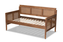 Load image into Gallery viewer, Baxton Studio Toveli Vintage French Inspired Ash Wanut Finished Wood and Synthetic Rattan Daybed