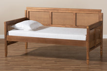 Load image into Gallery viewer, Baxton Studio Toveli Vintage French Inspired Ash Wanut Finished Wood and Synthetic Rattan Daybed