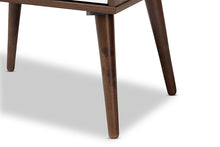Load image into Gallery viewer, Baxton Studio Quinn Mid-Century Modern Two-Tone White and Walnut Finished 1-Drawer Wood End Table