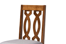 Load image into Gallery viewer, Baxton Studio Callie Modern and Contemporary Grey Fabric Upholstered and Walnut Brown Finished Wood 5-Piece Dining Set