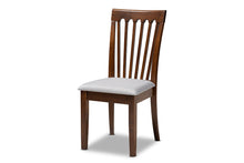 Load image into Gallery viewer, Baxton Studio Bailey Modern and Contemporary Grey Fabric Upholstered and Walnut Brown Finished Wood 5-Piece Dining Set