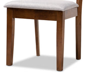 Load image into Gallery viewer, Baxton Studio Alena Modern and Contemporary Grey Fabric Upholstered and Walnut Brown Finished Wood 5-Piece Dining Set