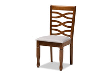 Load image into Gallery viewer, Baxton Studio Aspen Modern and Contemporary Grey Fabric Upholstered and Walnut Brown Finished Wood 5-Piece Dining Set