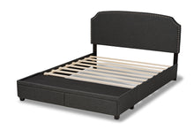 Load image into Gallery viewer, Baxton Studio Larese Dark Grey Fabric Upholstered 2-Drawer Queen Size Platform Storage Bed