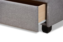 Load image into Gallery viewer, Baxton Studio Netti Light Grey Fabric Upholstered 2-Drawer Queen Size Platform Storage Bed