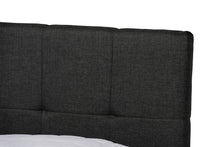 Load image into Gallery viewer, Baxton Studio Netti Dark Grey Fabric Upholstered 2-Drawer King Size Platform Storage Bed