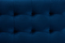 Load image into Gallery viewer, Baxton Studio Roanoke Modern and Contemporary Navy Blue Velvet Fabric Upholstered Grid-Tufted Storage Ottoman Bench