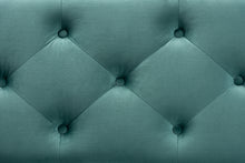 Load image into Gallery viewer, Baxton Studio Hannah Modern and Contemporary Teal Blue Velvet Fabric Upholstered Button-Tufted Storage Ottoman Bench