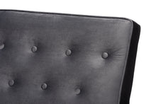 Load image into Gallery viewer, Baxton Studio Sorrento Mid-century Modern Grey Velvet Fabric Upholstered Walnut Finished Wooden Lounge Chair