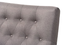 Load image into Gallery viewer, Baxton Studio Naeva Mid-Century Modern Grey Fabric Upholstered Walnut Finished Wood 2-Piece Armchair and Footstool Set