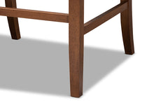 Load image into Gallery viewer, Baxton Studio Alira Modern and Contemporary Beige Fabric Upholstered Walnut Finished Wood Button Tufted Bar Stool Bench