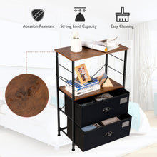 Load image into Gallery viewer, 2-Drawer Storage Shelf for Bedroom Closet Entryway-Black