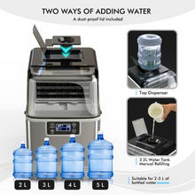 Load image into Gallery viewer, Electric Countertop Ice Maker with Ice Scoop and Basket