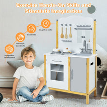 Load image into Gallery viewer, Kids Play Kitchen Set Toddler Pretend Cooking Set with Cabinet and Accessories