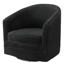 Load image into Gallery viewer, Modern Swivel Barrel Chair with Metal Base