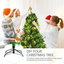 Load image into Gallery viewer, Pre-lit Hinged Christmas Tree with Pine Cones and Red Berries-6'